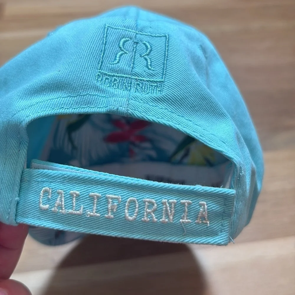 Robin Ruth Adjustable Aqua Baseball Cap with California Patch Women’s